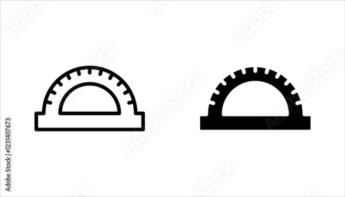 Ruler icon set. Geometry educational equipment sign. vector illustration on white background