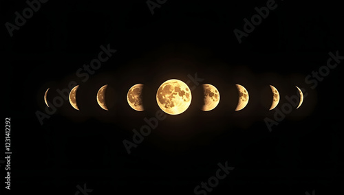 Spiritual lunar phases artwork for astrology and witchy decor