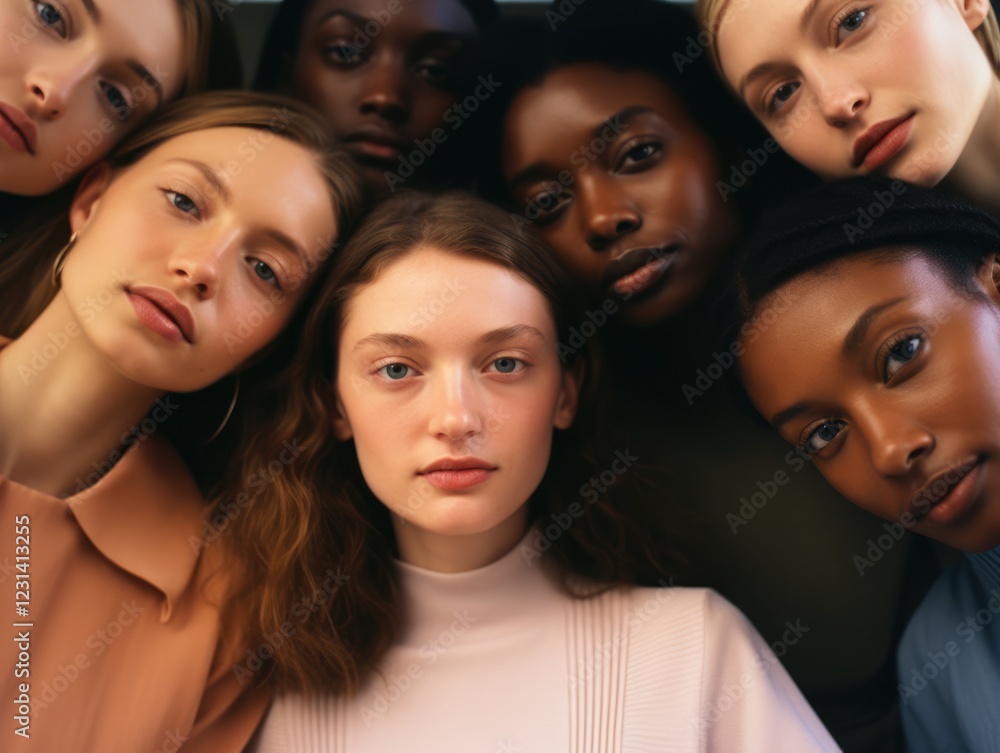 Diversity ethnicity woman in poster style shot Diversity ethnicity woman in poster style shot
