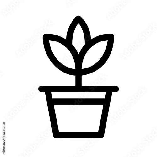 plant pot icon design