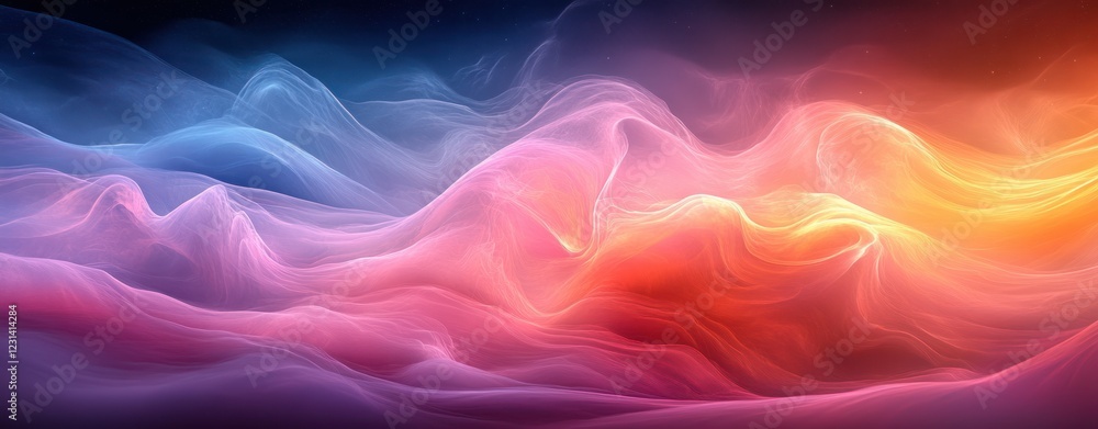 Obraz premium Abstract Dreamy Composition with Pastel Colors Flowing Lines Soft Glow Serenity
