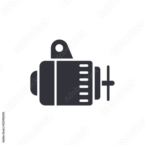 Car engine solid icons, minimalist vector illustration ,simple transparent graphic element .Isolated on white background