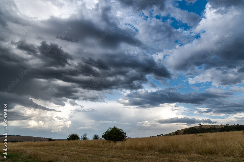 Obraz premium Summer storms over the countryside
