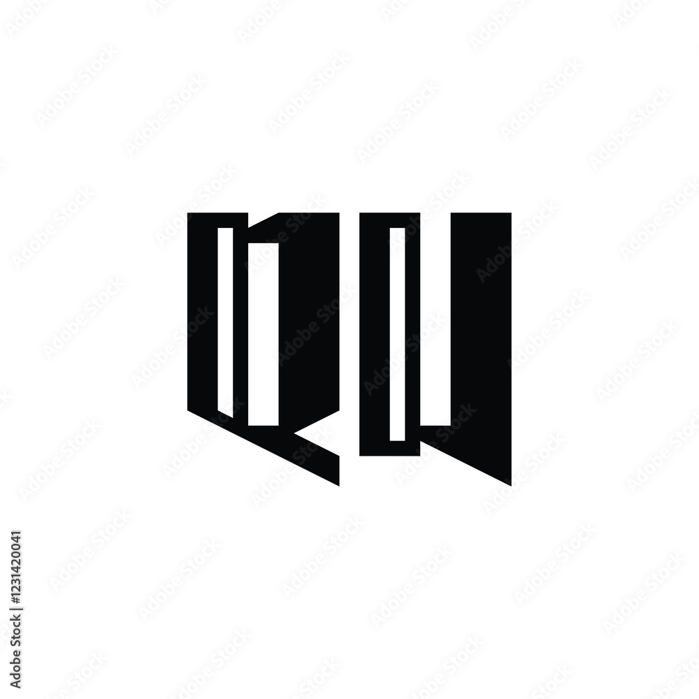 QU monogram logo design letter text name symbol monochrome logotype alphabet character simple logo QU monogram logo design letter text name symbol monochrome logotype alphabet character simple logo