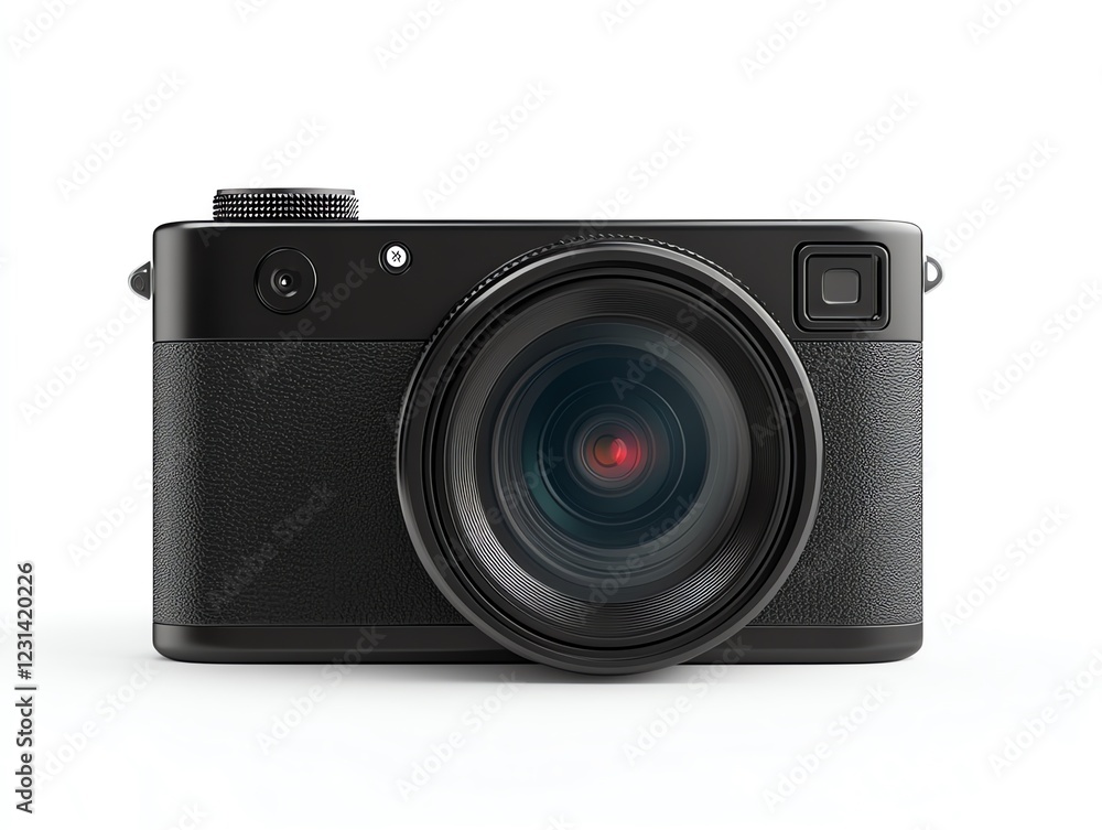 Sleek Black Camera: A Modern Minimalist Design Sleek Black Camera: A Modern Minimalist Design