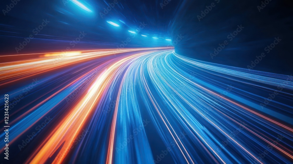 High-Speed Motion Blur Through a Tunnel: A Dynamic Display of Light and Speed High-Speed Motion Blur Through a Tunnel: A Dynamic Display of Light and Speed