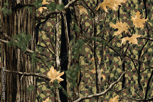 Dense Foliage Camouflage with Natural Forest Textures