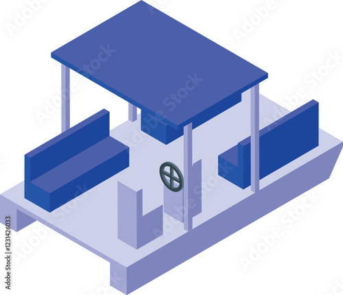 Pedal boat with canopy, offering a relaxing way to enjoy the water