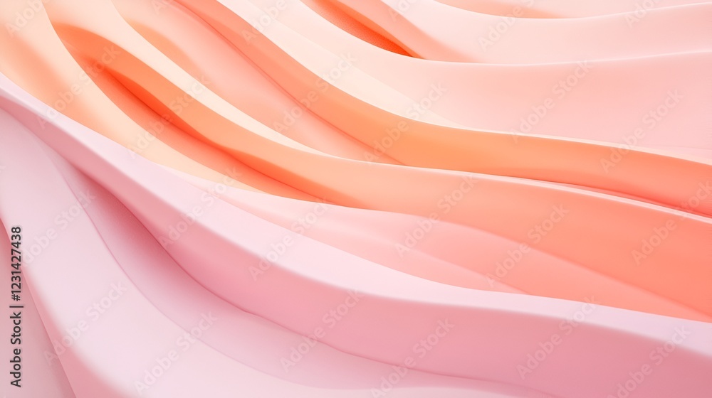 Obraz premium A soothing gradient of light pink and peach with a smooth, pastel texture