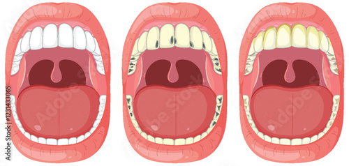 Stages of Dental Health Illustration