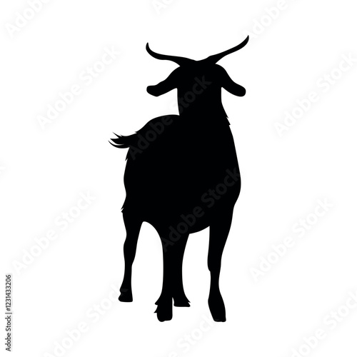 Goat Silhouette had sharp horn