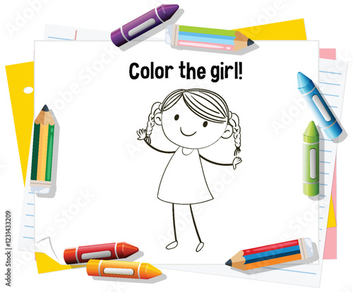 Coloring Fun with Doodle Girl