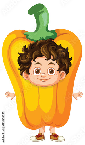 Child Dressed as a Bell Pepper