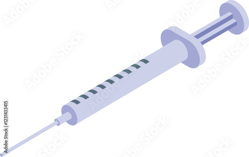 Isometric medical syringe for injecting vaccine, insulin or medicine