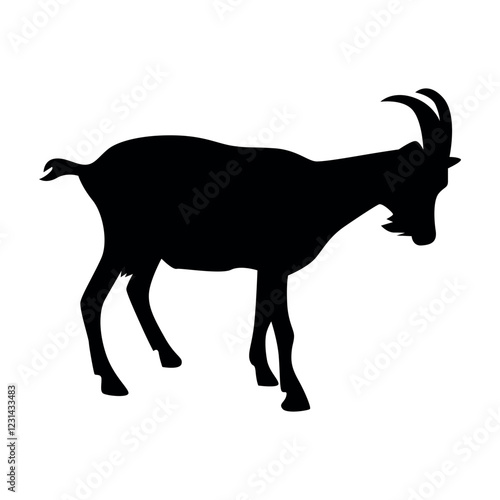 Goat Silhouette had sharp horn