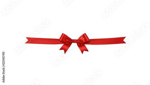 Red ribbon for Christmas gift version 3