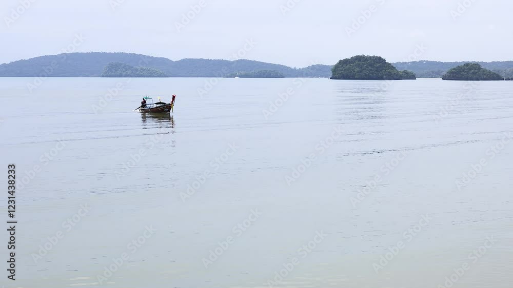 Long Tail Boat in Krabi Waters Long Tail Boat in Krabi Waters