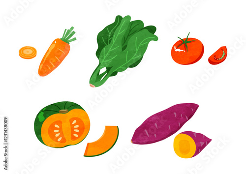シニアにおすすめな野菜イラスト