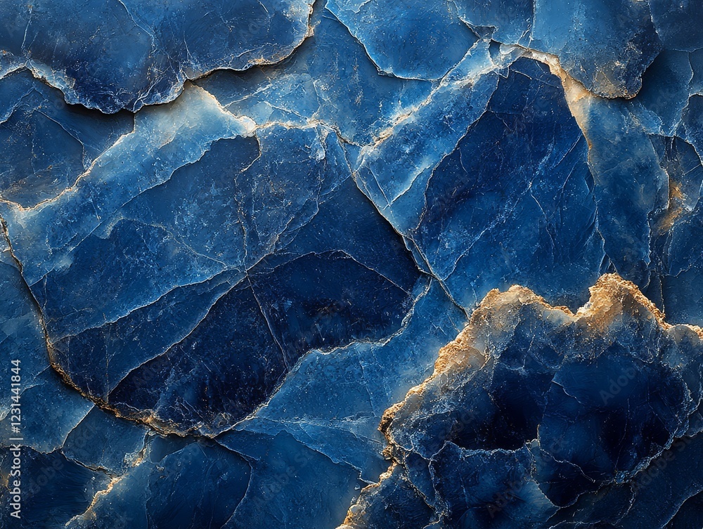 Fototapeta premium Deep Blue Onyx Marble Texture Luxurious Natural Stone Background