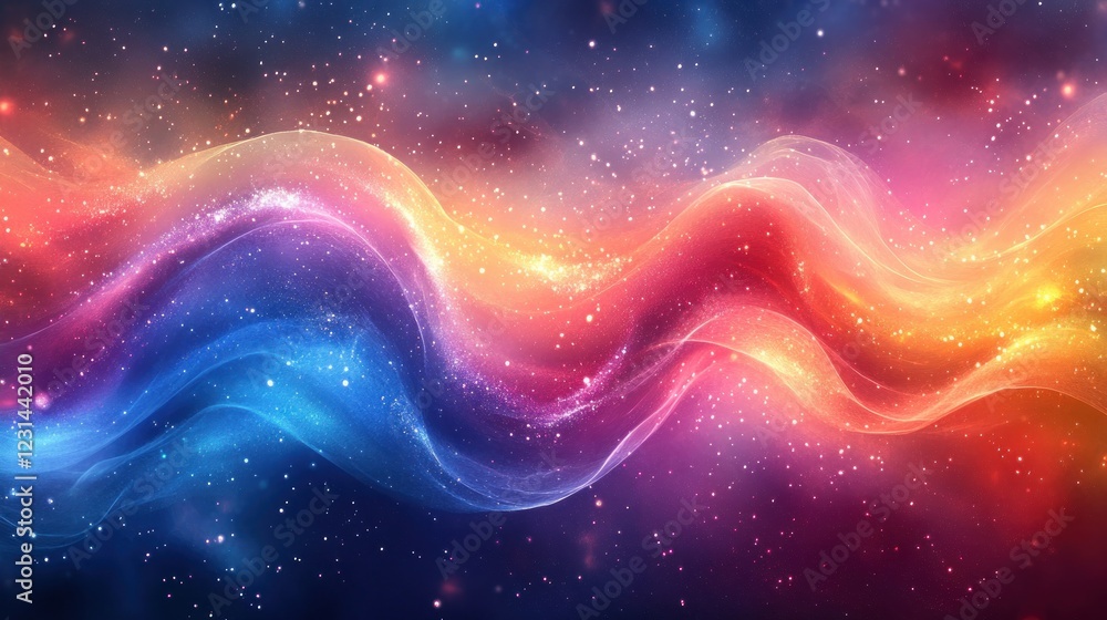 Obraz premium Independence Day Celebration Digital Illustration with American Flag and Sunset Background