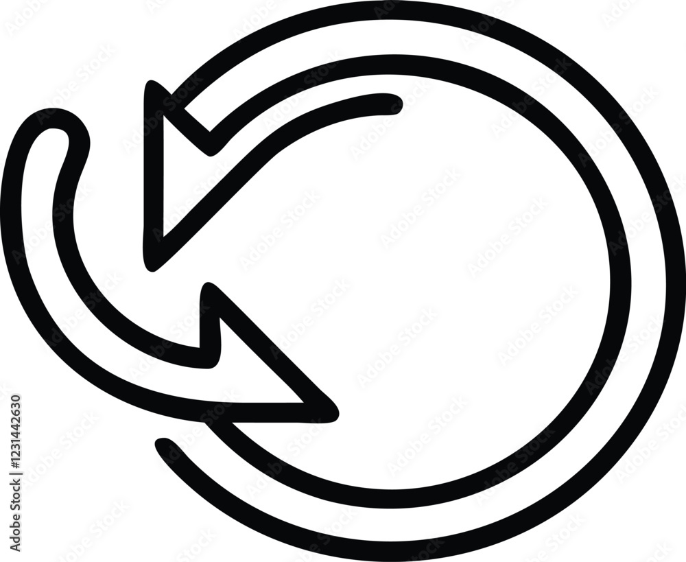 circular arrow symbol, minimalist design, black and white, bold lines, continuous loop, recycling concept, symmetrical composition, geometric shape, vector graphic style, simple icon, refresh symbol, circular arrow symbol, minimalist design, black and white, bold lines, continuous loop, recycling concept, symmetrical composition, geometric shape, vector graphic style, simple icon, refresh symbol,