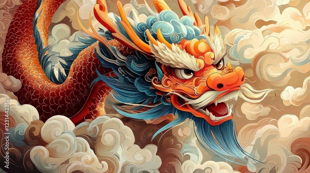 Majestic Chinese Dragon Soaring Through Clouds: A Mythical Creature of Power and Legend Majestic Chinese Dragon Soaring Through Clouds: A Mythical Creature of Power and Legend