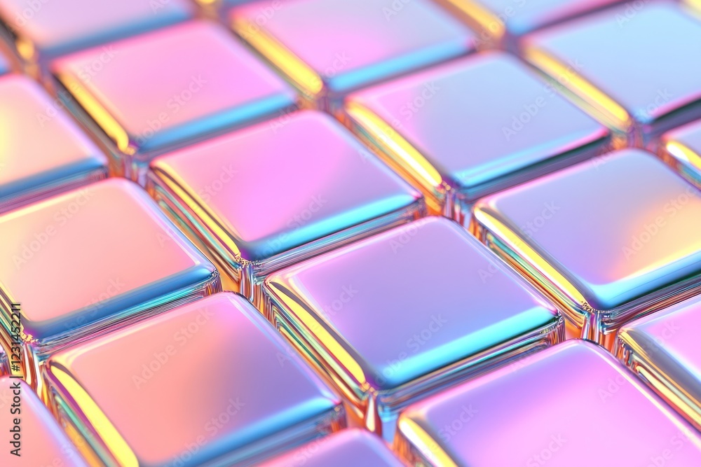 Colorful reflective tiles creating vibrant abstract background Colorful reflective tiles creating vibrant abstract background