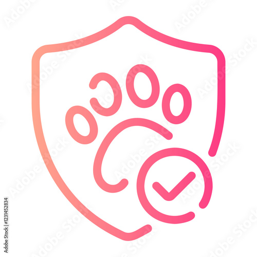 pet insurance Line Gradient Icon