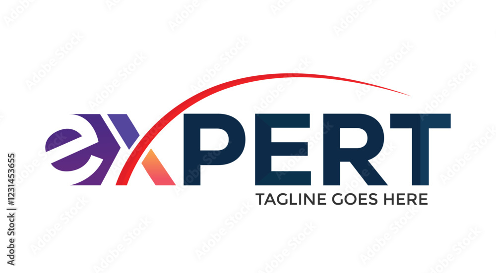 expert text logo design template vector expert text logo design template vector