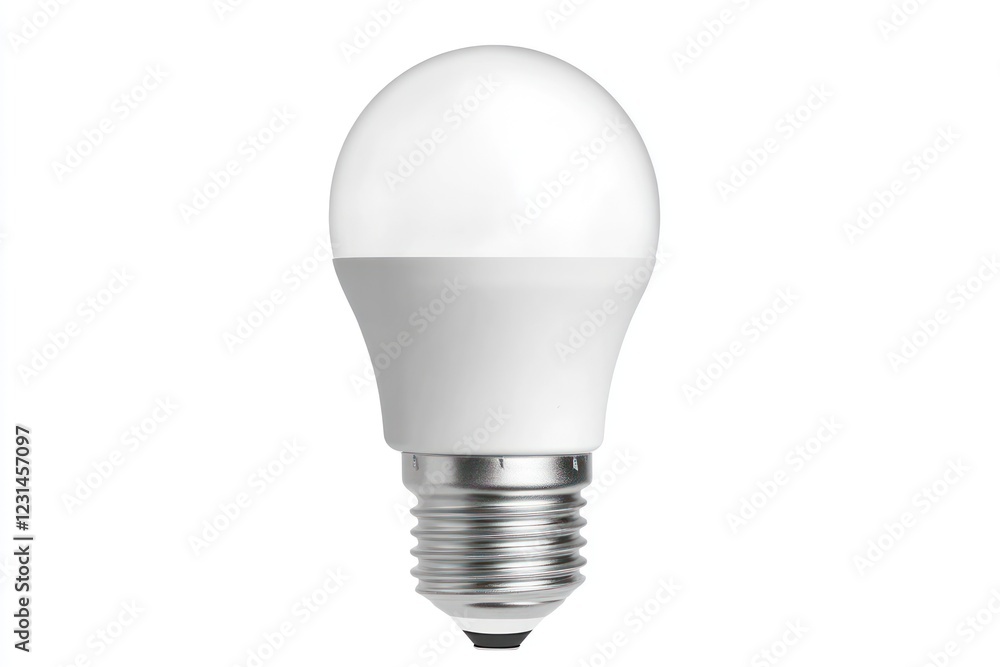 Bright LED light bulb on white background with shadows Bright LED light bulb on white background with shadows