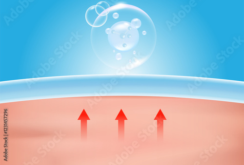 face cleanser design. Remove makeup with micellar water. Sectional remove dirt on skin cell with surfactant.