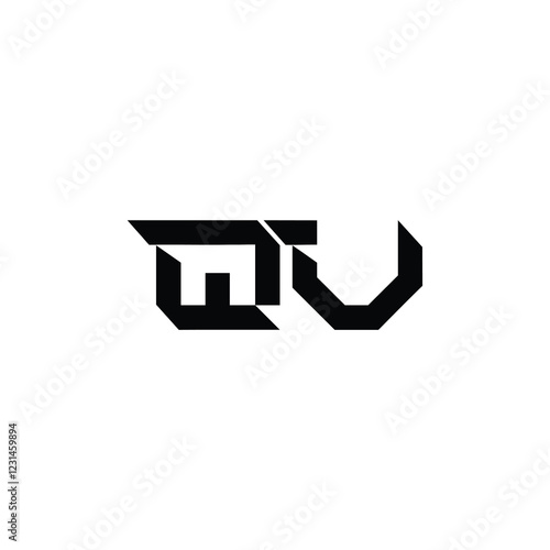 QV monogram logo design letter text name symbol monochrome logotype alphabet character simple logo