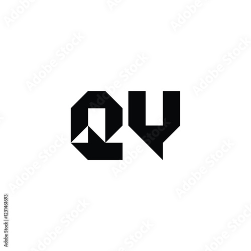 QV monogram logo design letter text name symbol monochrome logotype alphabet character simple logo