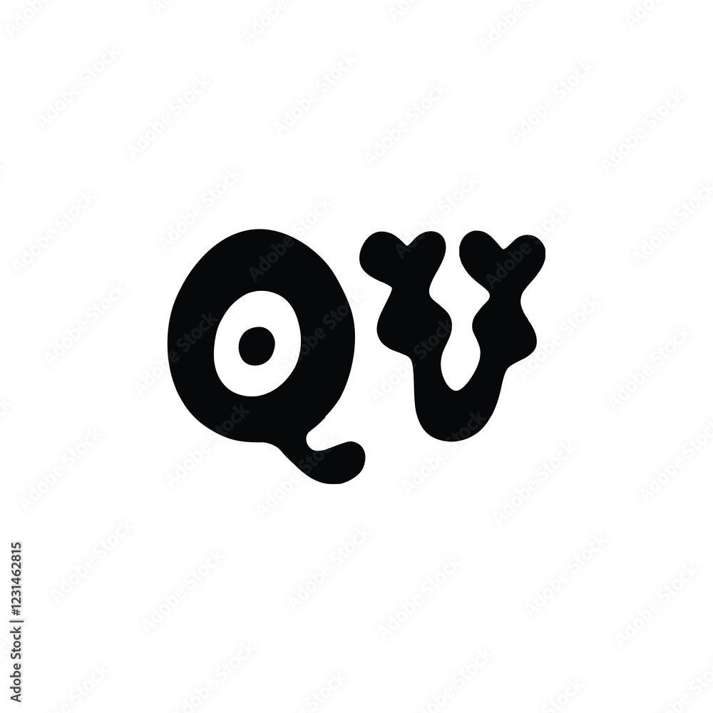 QV monogram logo design letter text name symbol monochrome logotype alphabet character simple logo QV monogram logo design letter text name symbol monochrome logotype alphabet character simple logo