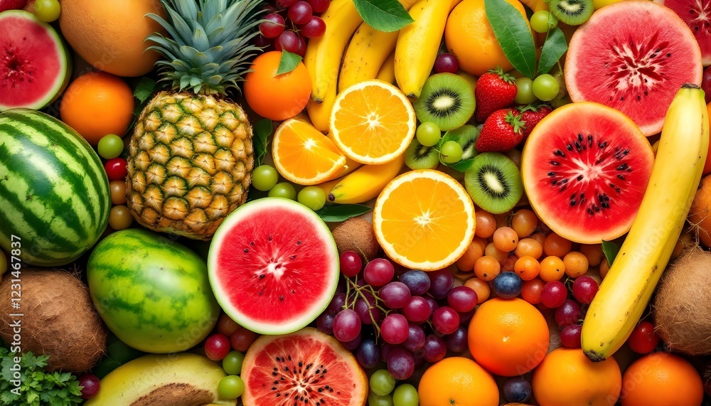 custom made wallpaper toronto digitalAssortment of fresh organic fruits and vegetables in rainbow colors