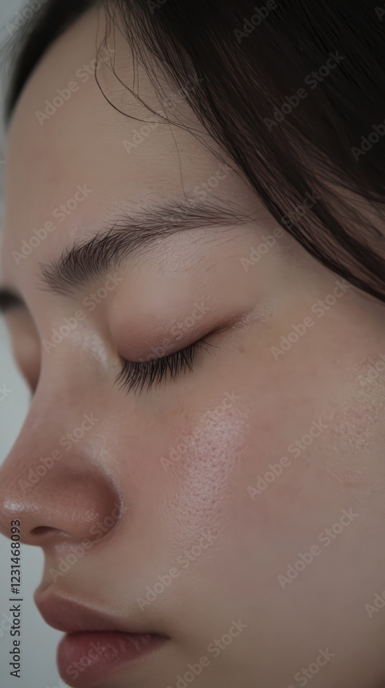 Close-up of a person's face showing emotional exhaustion and stress Close-up of a person's face showing emotional exhaustion and stress