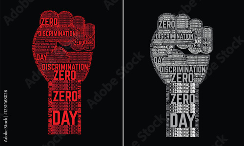 Zero Discrimination Day design for t-shirt, bags, mugs, stickers, banner, poster, icon, logo etc. Fully Editable Print Ready Template - Vector.