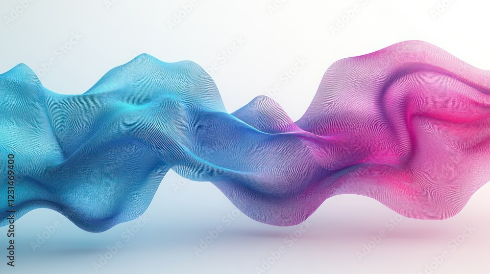 Obraz premium Abstract flowing fabric, pastel, digital art, website banner