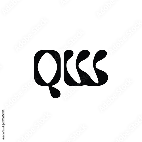 QW monogram logo design letter text name symbol monochrome logotype alphabet character simple logo