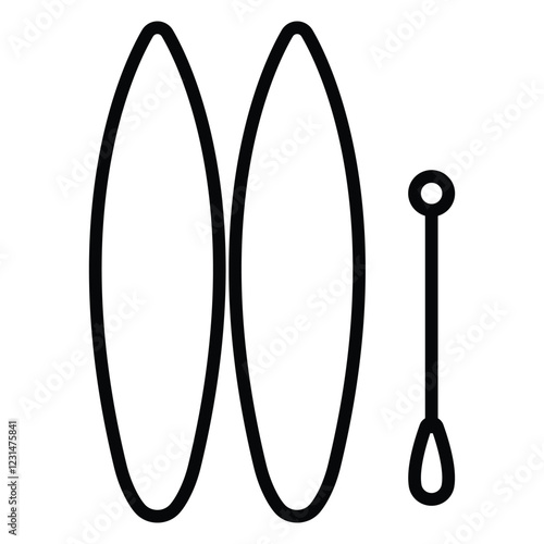 SUP boarding design elements. Stand up paddling and badges. 