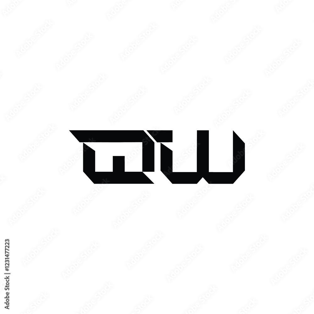QW monogram logo design letter text name symbol monochrome logotype alphabet character simple logo QW monogram logo design letter text name symbol monochrome logotype alphabet character simple logo