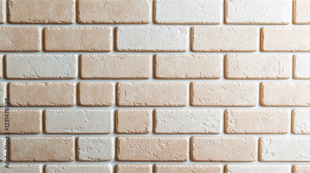 Textured White Brick Wall with Subtle Beige Hues Textured White Brick Wall with Subtle Beige Hues