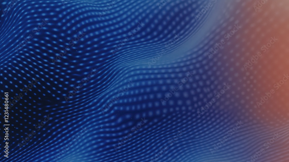 Abstract Blue Orange Gradient Wavy Dots Background Digital Art Abstract Blue Orange Gradient Wavy Dots Background Digital Art