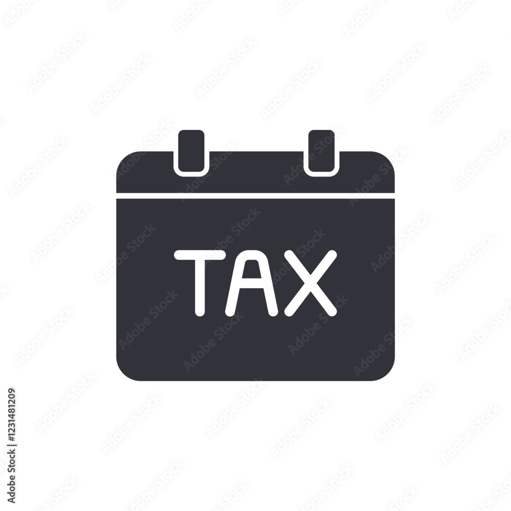 Tax schedule solid icons, minimalist vector illustration ,simple transparent graphic element .Isolated on white background Tax schedule solid icons, minimalist vector illustration ,simple transparent graphic element .Isolated on white background