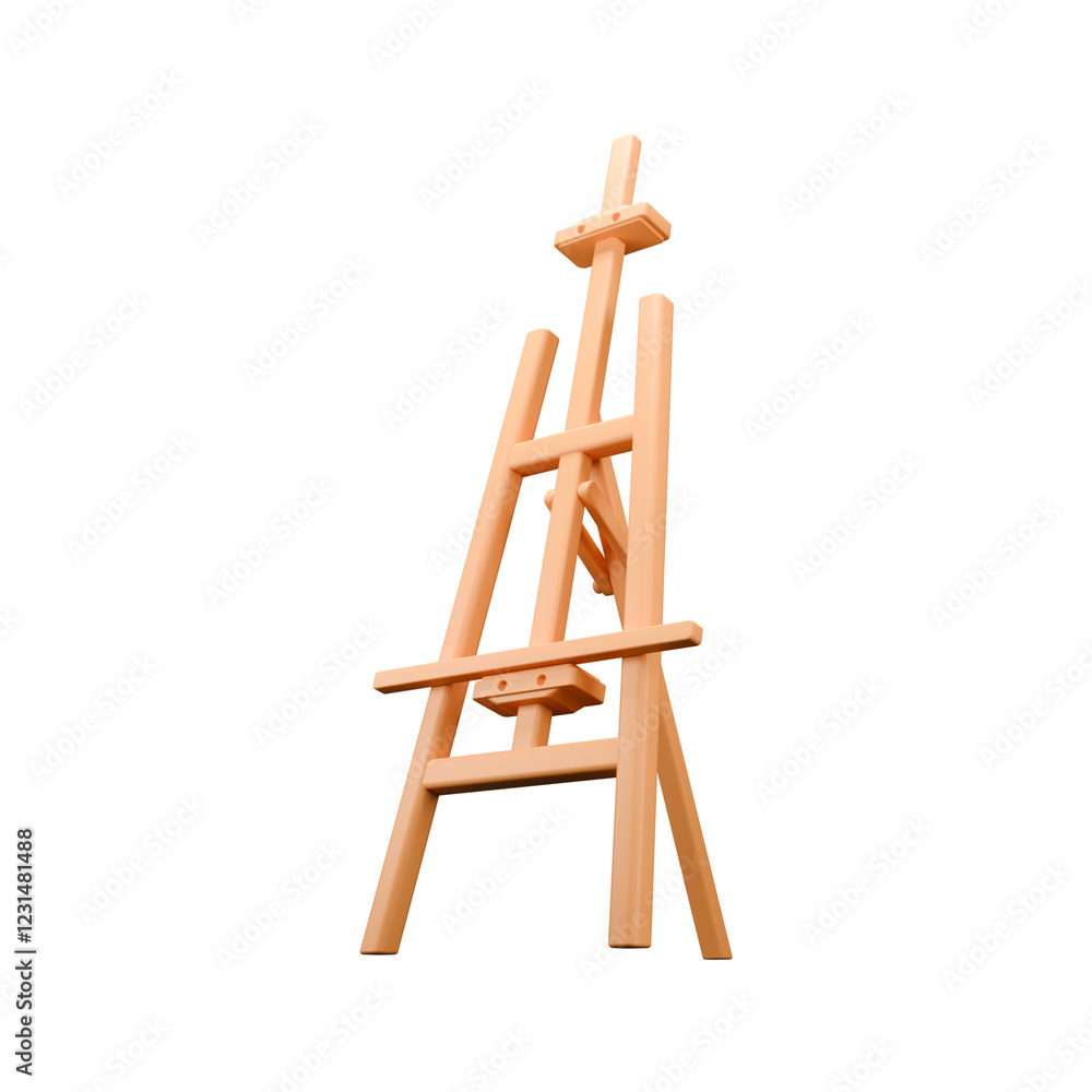 a 3d rendered illustration of easel for drawing a 3d rendered illustration of easel for drawing