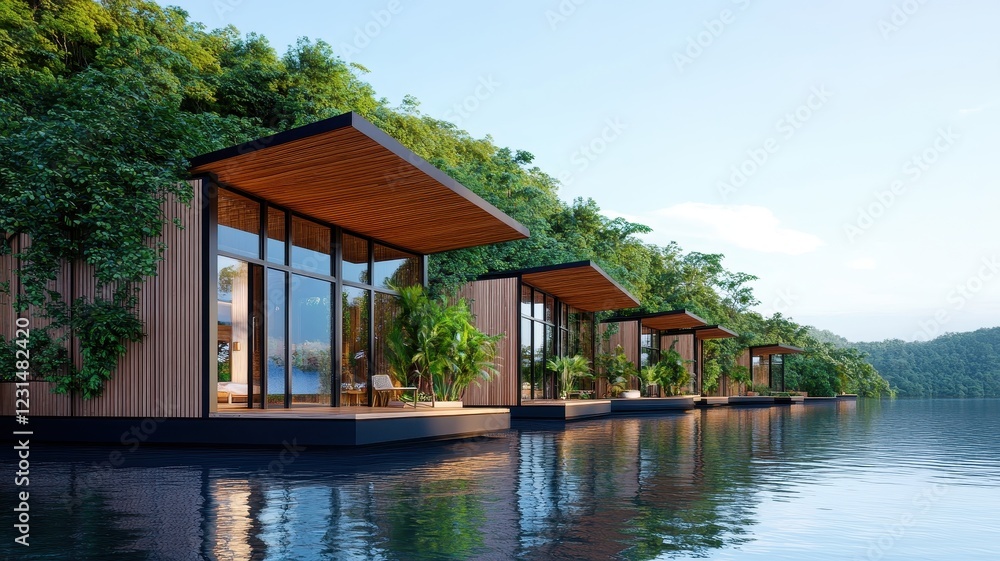 Eco-friendly floating homes featuring innovative passive cooling systems for sustainable living on water. Eco-friendly floating homes featuring innovative passive cooling systems for sustainable living on water.