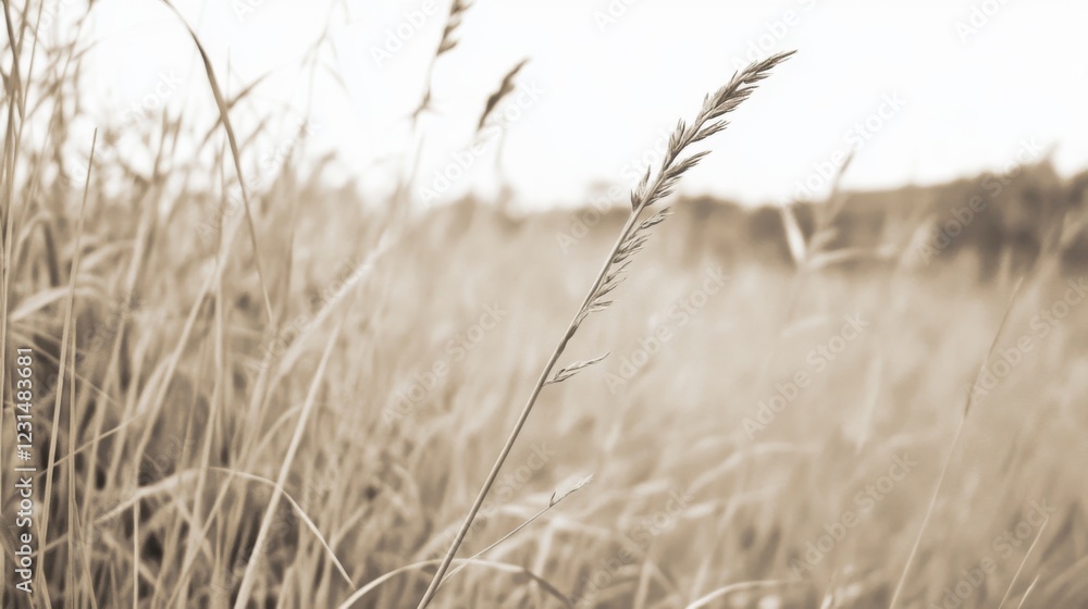Close-up of tall grass in sepia tone. Close-up of tall grass in sepia tone.