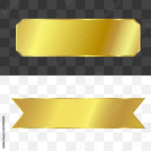 Gold ribbon or frame vector illustrator