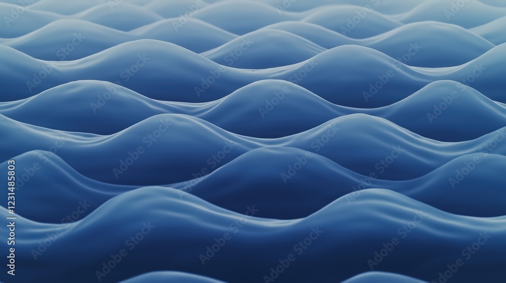 Obraz premium Abstract Blue Wavy Pattern Background