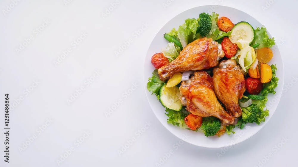 Delicious chicken wings served with roasted vegetables, perfect for your next meal or culinary project. Delicious chicken wings served with roasted vegetables, perfect for your next meal or culinary project.